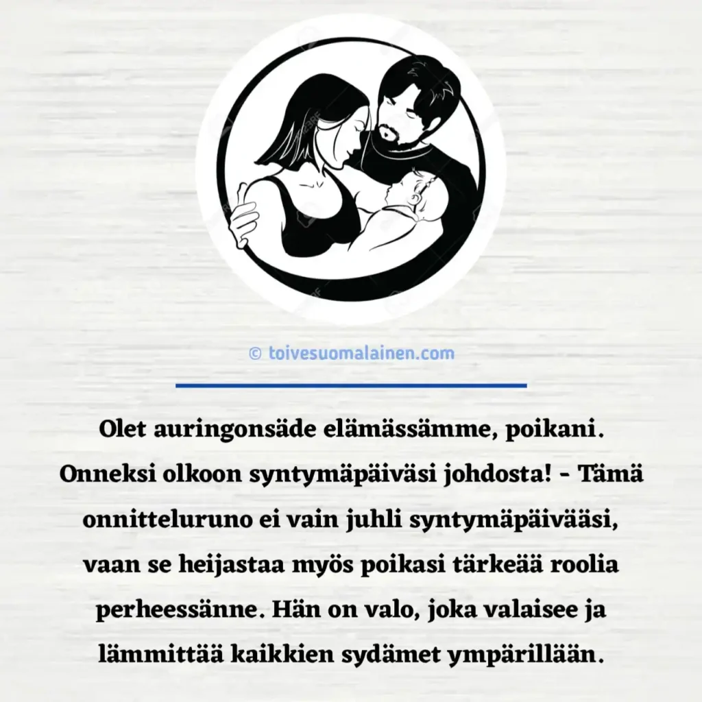 Runoja pojan syntymäpäivänä
