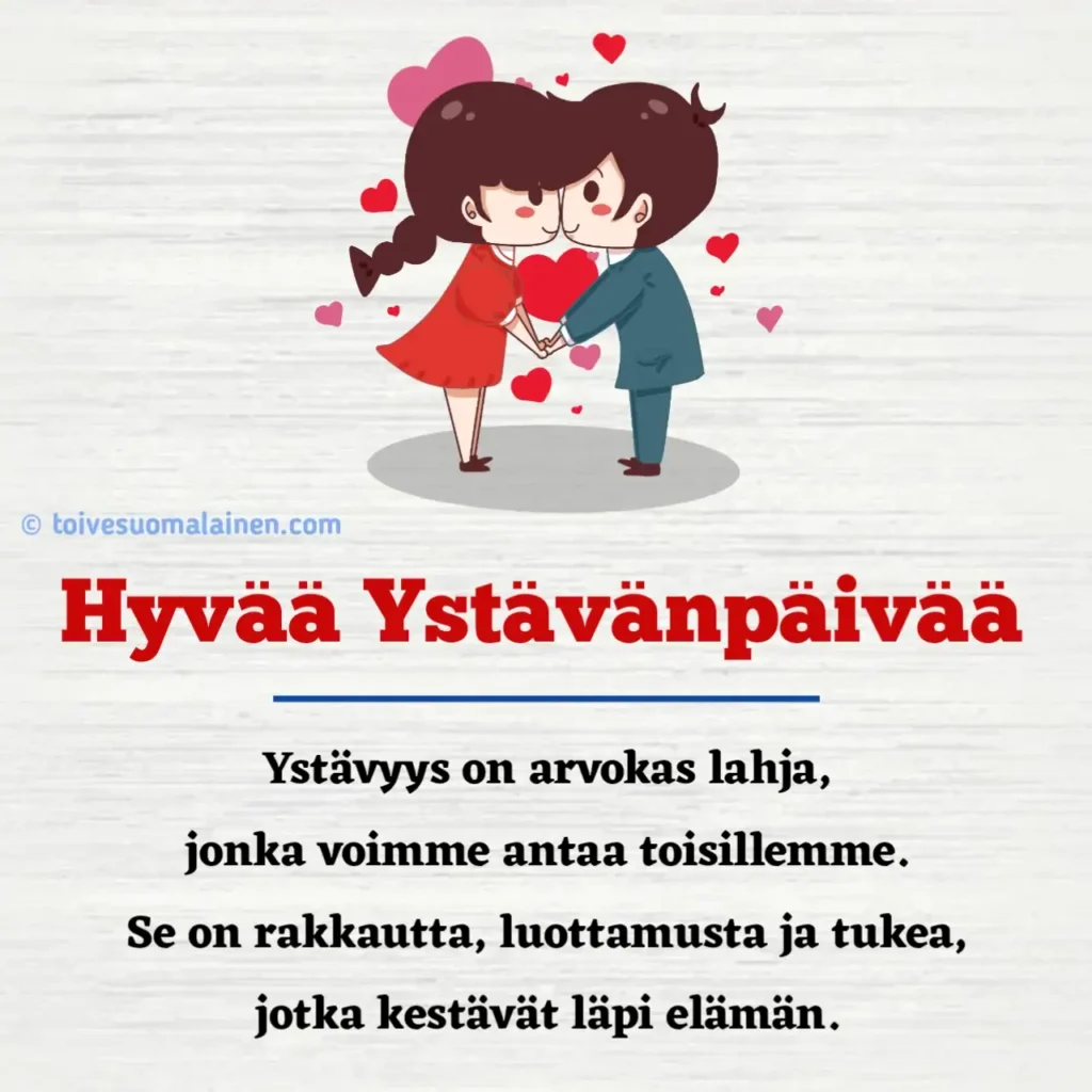 Hyvää Ystävänpäivää Runo