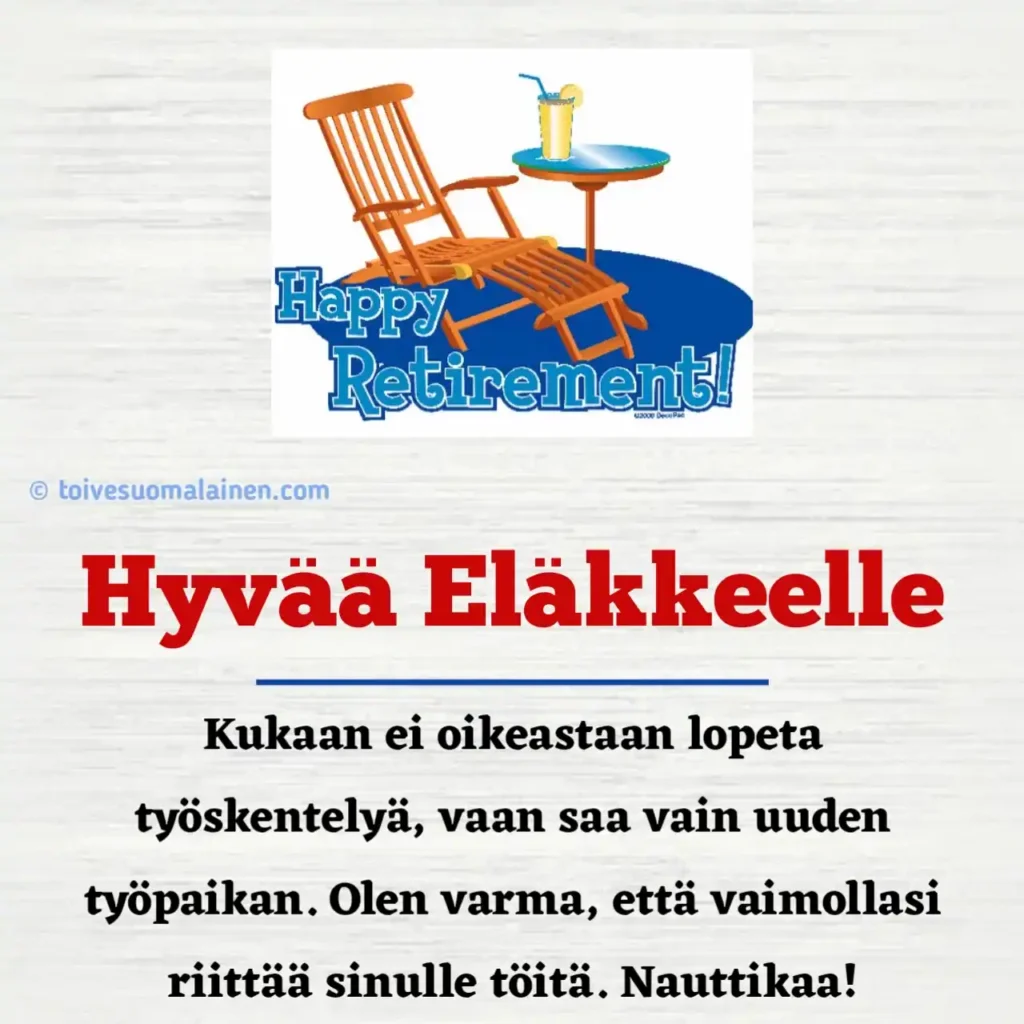 Runo Eläkkeelle Jäävälle